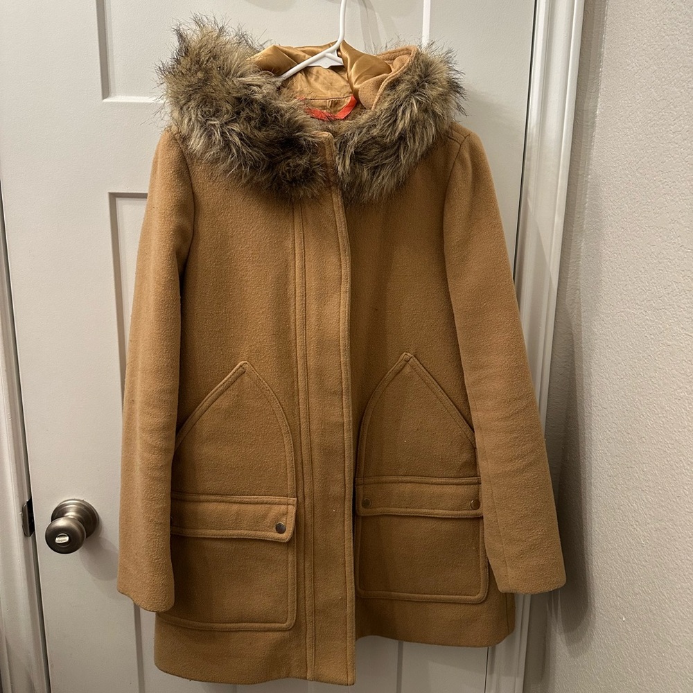 J.Crew factory vail parka camel size 4